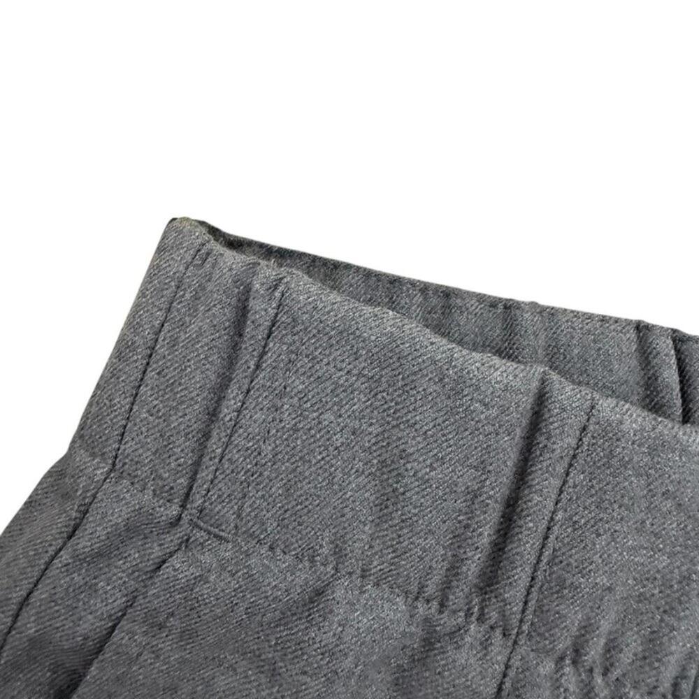 NWT ZARA Elastic waste back pockets straight ankle gray side 8372/317/803 Medium - Picture 5 of 11